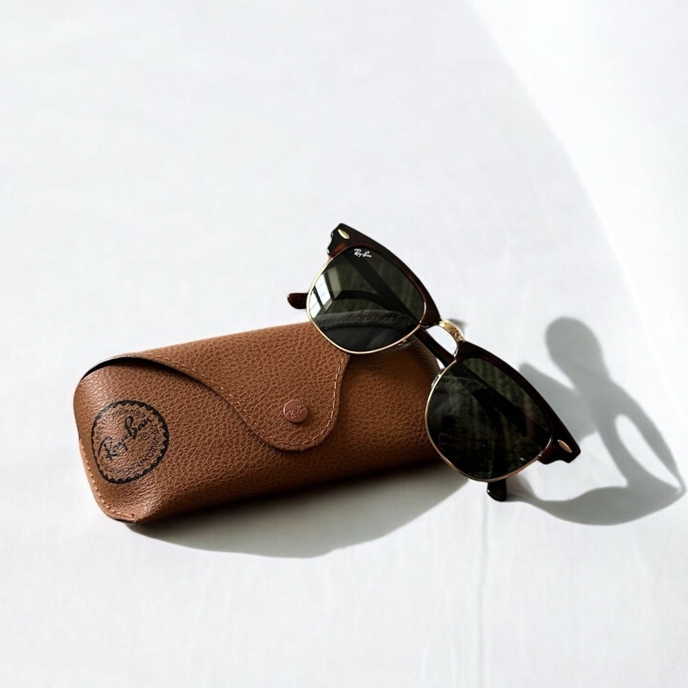Ray Bans CLUBMASTER CLASSIC Polished Tortoise On Gold